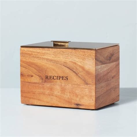 hearth and hand metal recipe box|hearth and hand recipe box.